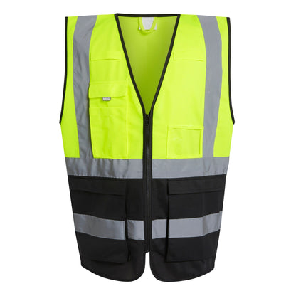 Yellow-Black - Front - Regatta Professional Mens Hi-Vis Vest