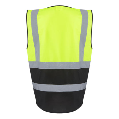 Yellow-Black - Back - Regatta Professional Mens Hi-Vis Vest