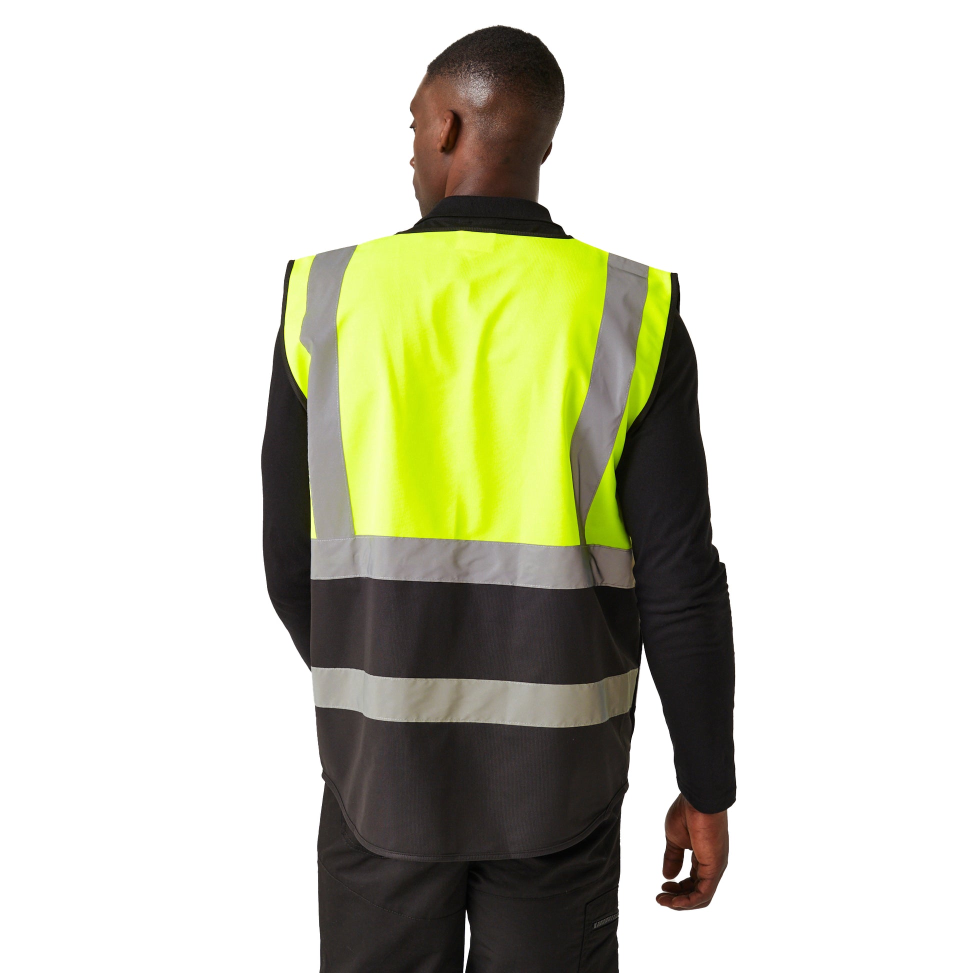 Yellow-Black - Lifestyle - Regatta Professional Mens Hi-Vis Vest