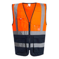 Orange-Navy - Front - Regatta Professional Mens Hi-Vis Vest