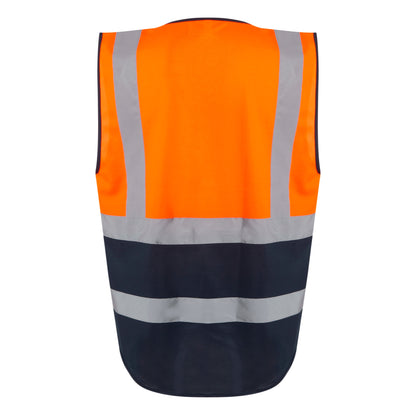 Orange-Navy - Back - Regatta Professional Mens Hi-Vis Vest