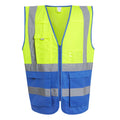 Yellow-Royal Blue - Front - Regatta Professional Mens Hi-Vis Vest