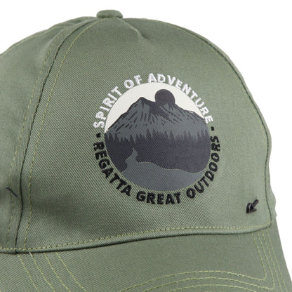 Agave Green - Close up - Regatta Childrens-Kids Cuyler III Spirit Of Adventure Baseball Cap
