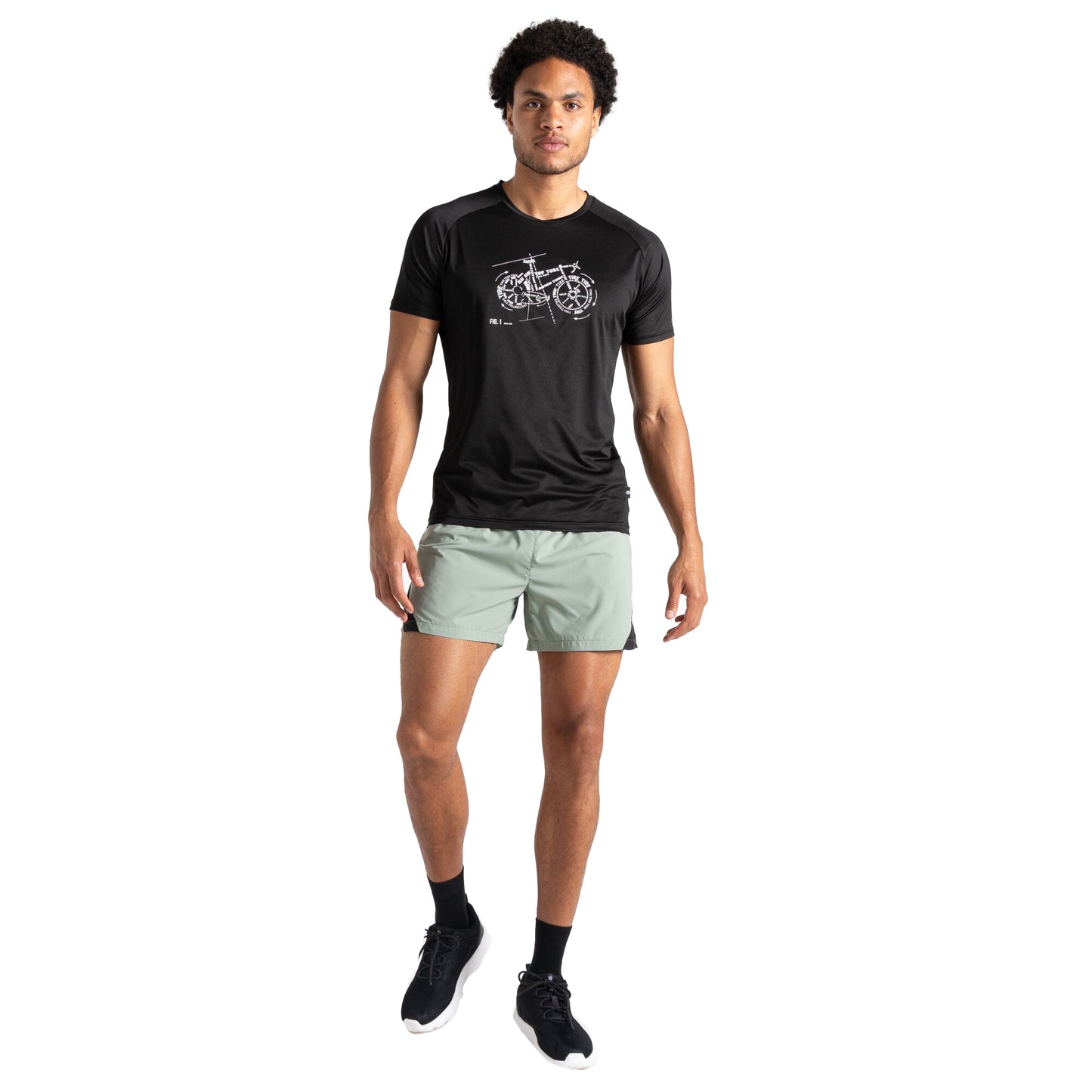 Black - Lifestyle - Dare 2B Mens Tech Bicycle T-Shirt