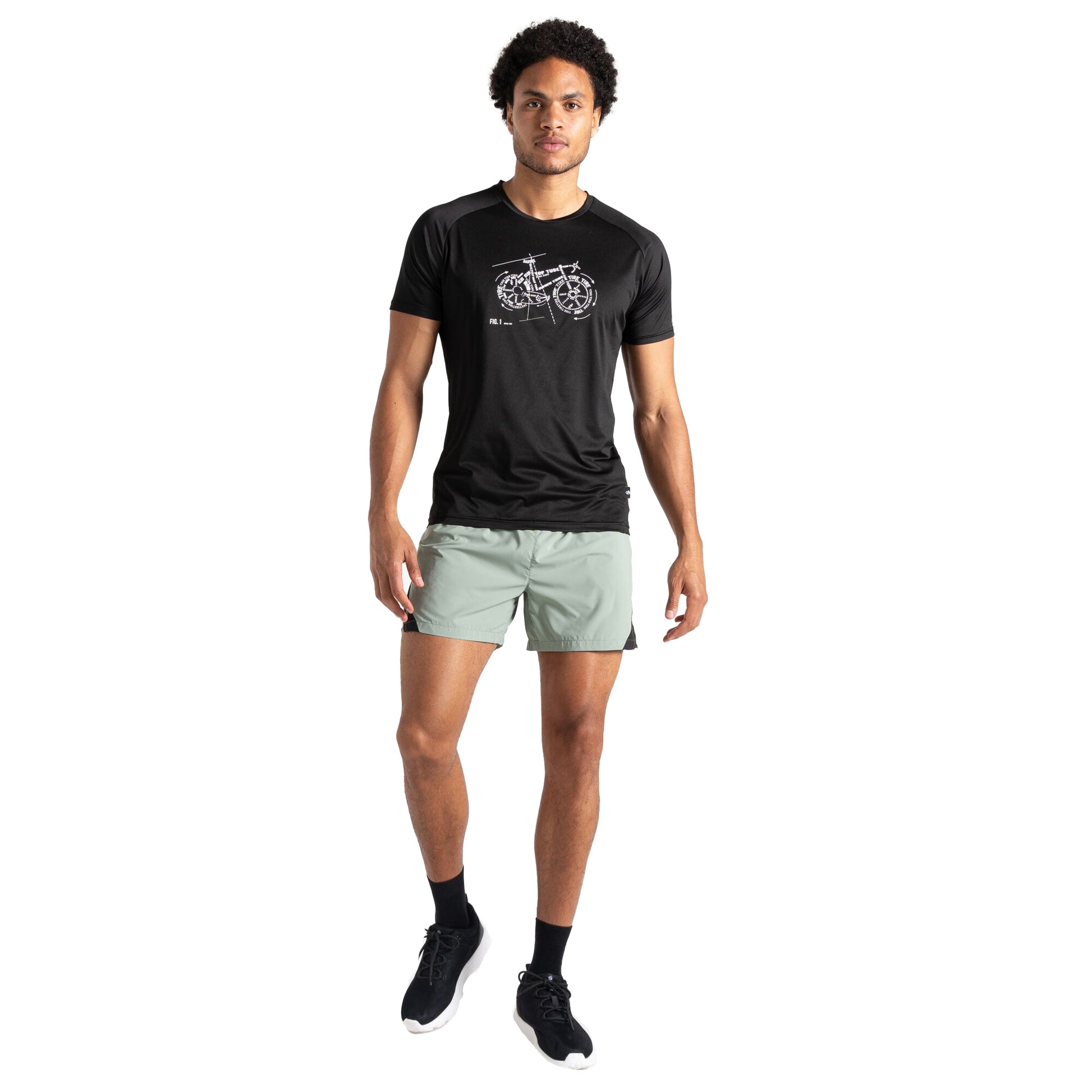 Black - Lifestyle - Dare 2B Mens Tech Bicycle T-Shirt
