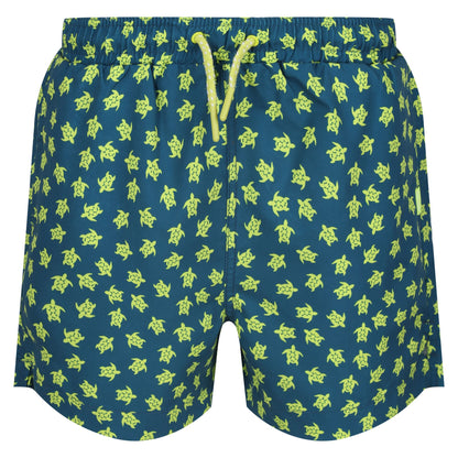 Moroccan Blue - Front - Regatta Boys Skander III Turtle Swim Shorts