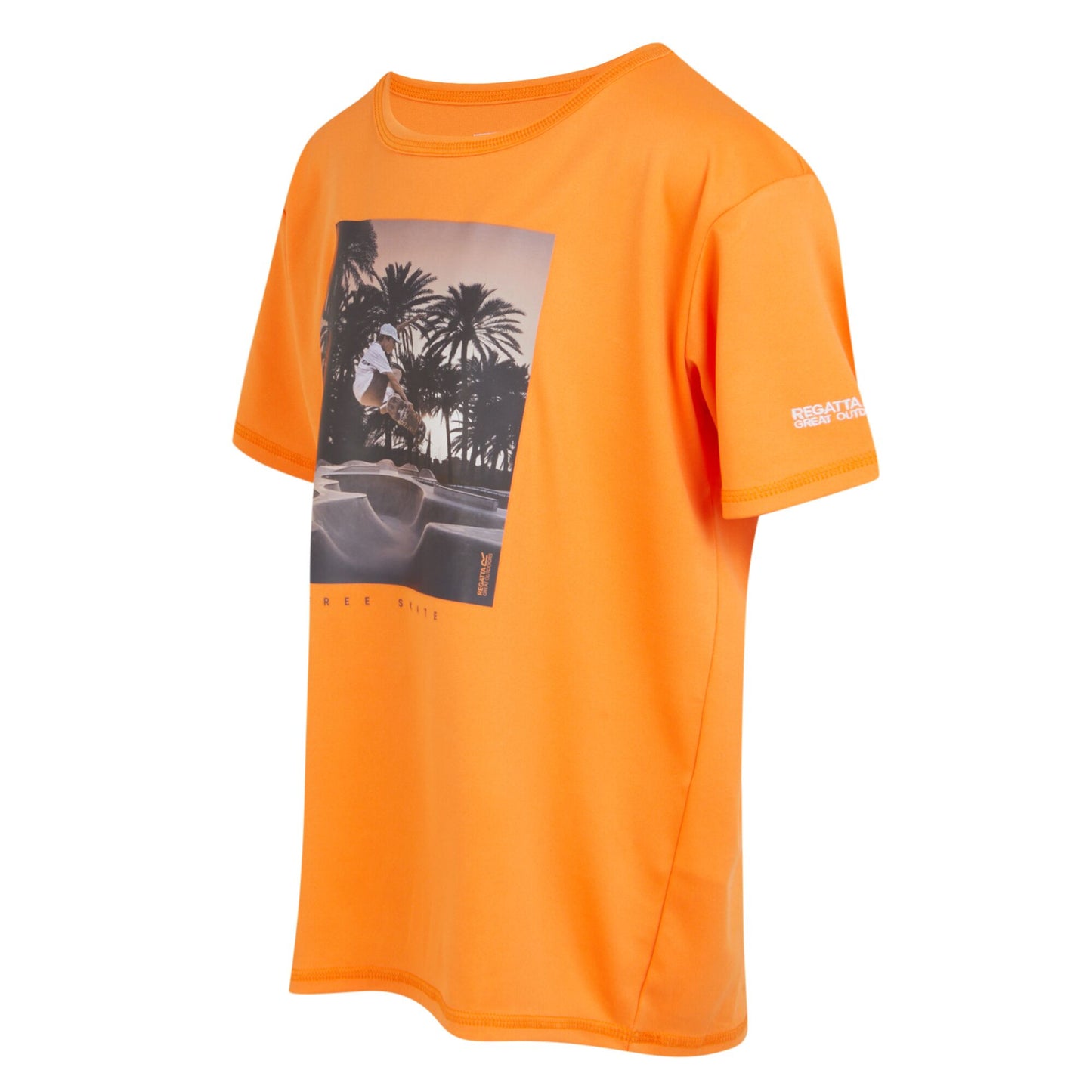 Persimmon - Side - Regatta Childrens-Kids Alvardo VIII Skateboard T-Shirt