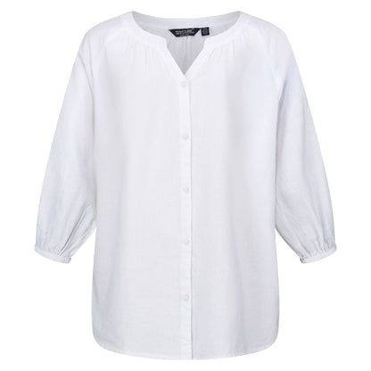 White - Front - Regatta Womens-Ladies Natuna Lightweight Shirt