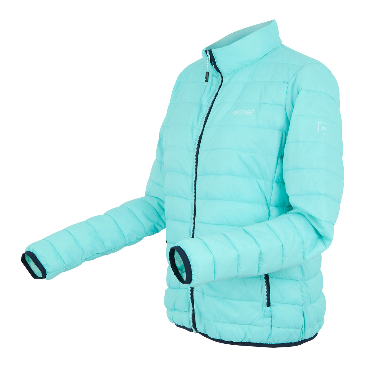 Aruba Blue-Icy Morn - Side - Regatta Womens-Ladies Hillpack II Insulated Padded Jacket