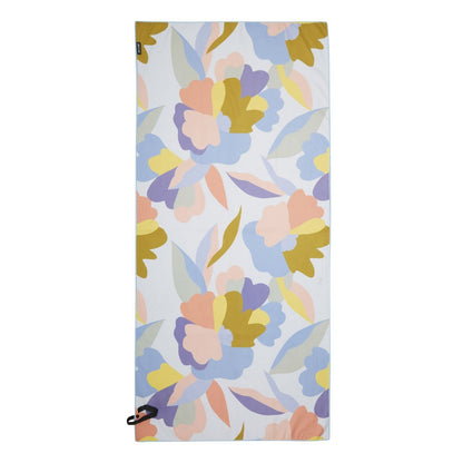 Blue-Pink - Front - Regatta Abstract Floral Microfibre Beach Towel