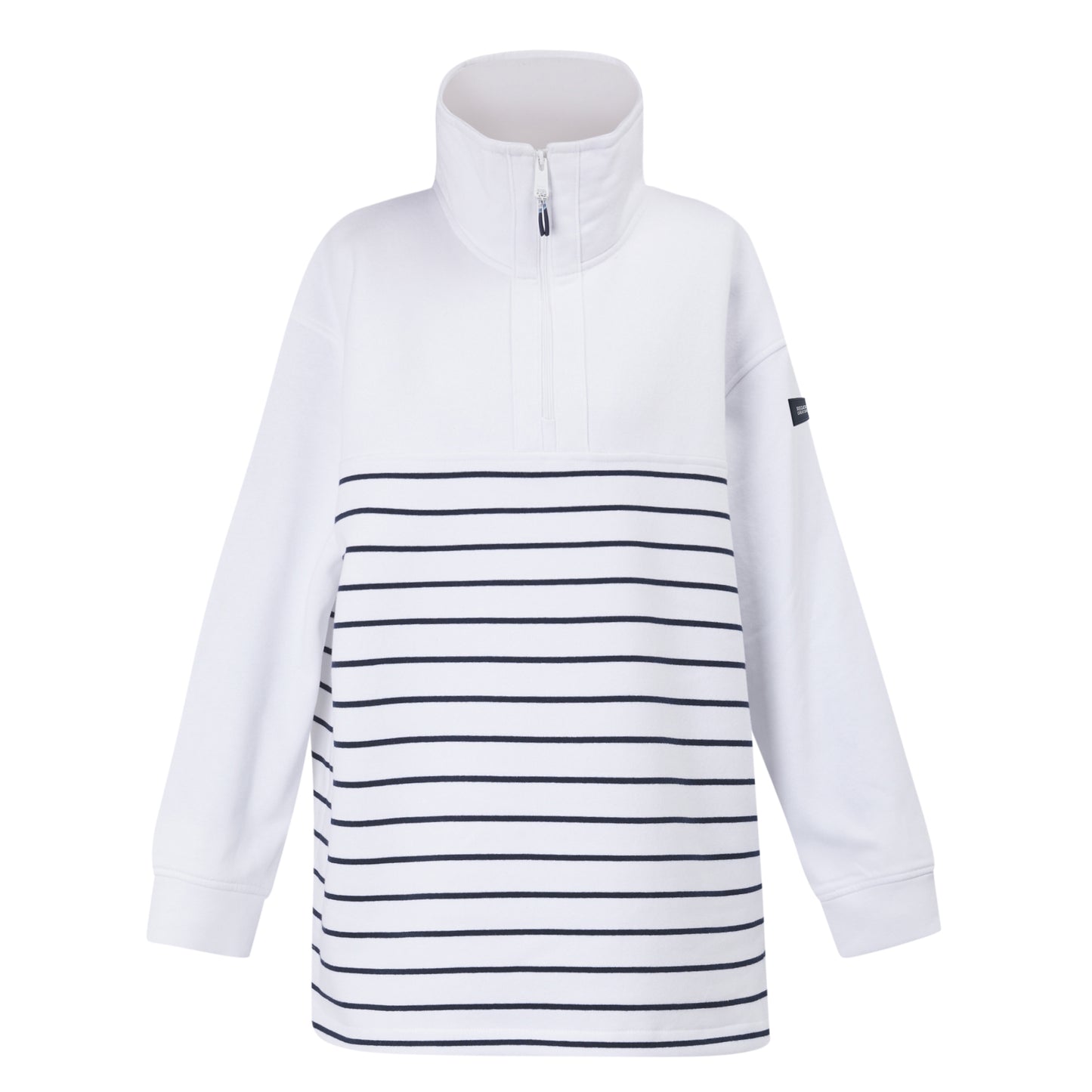White-Navy - Front - Regatta Womens-Ladies Bayletta Half Placket Sweatshirt