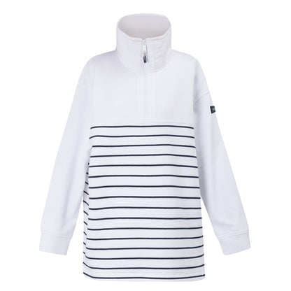 White-Navy - Front - Regatta Womens-Ladies Bayletta Half Placket Sweatshirt