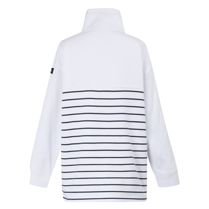 White-Navy - Back - Regatta Womens-Ladies Bayletta Half Placket Sweatshirt
