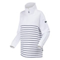 White-Navy - Side - Regatta Womens-Ladies Bayletta Half Placket Sweatshirt