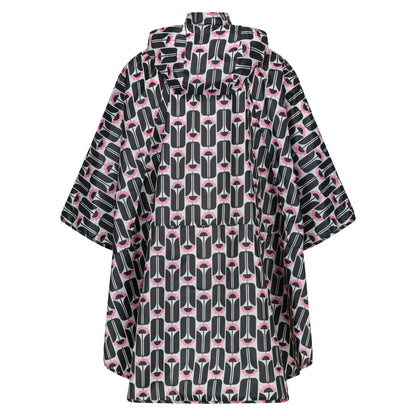 Black - Back - Regatta Womens-Ladies Orla Kiely Festival Tall Flowers Poncho