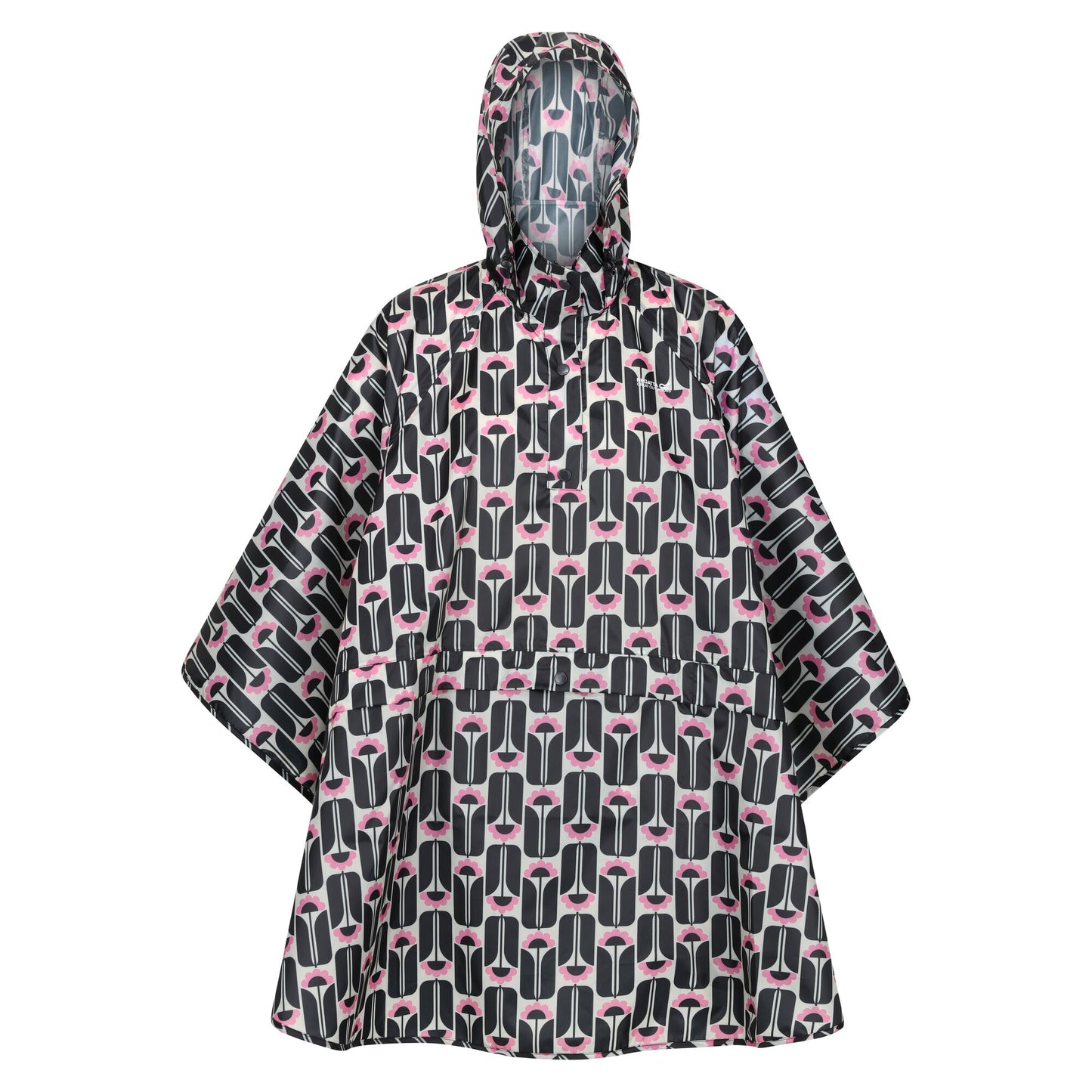 Black - Front - Regatta Womens-Ladies Orla Kiely Festival Tall Flowers Poncho