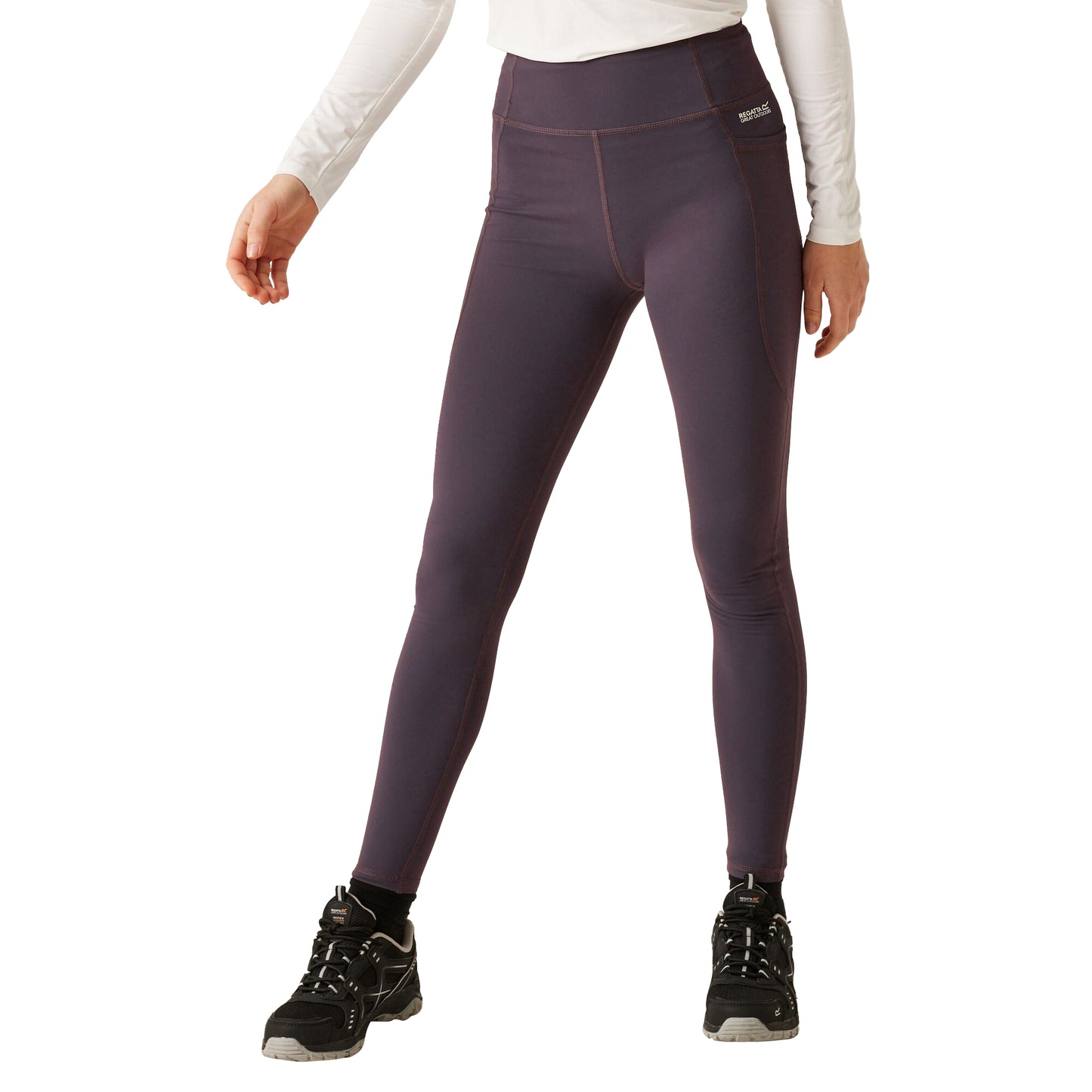 Deep Plum - Lifestyle - Regatta Womens-Ladies Holeen Pro Compression Leggings