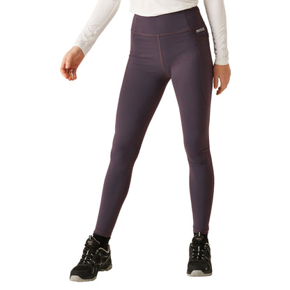 Deep Plum - Lifestyle - Regatta Womens-Ladies Holeen Pro Compression Leggings