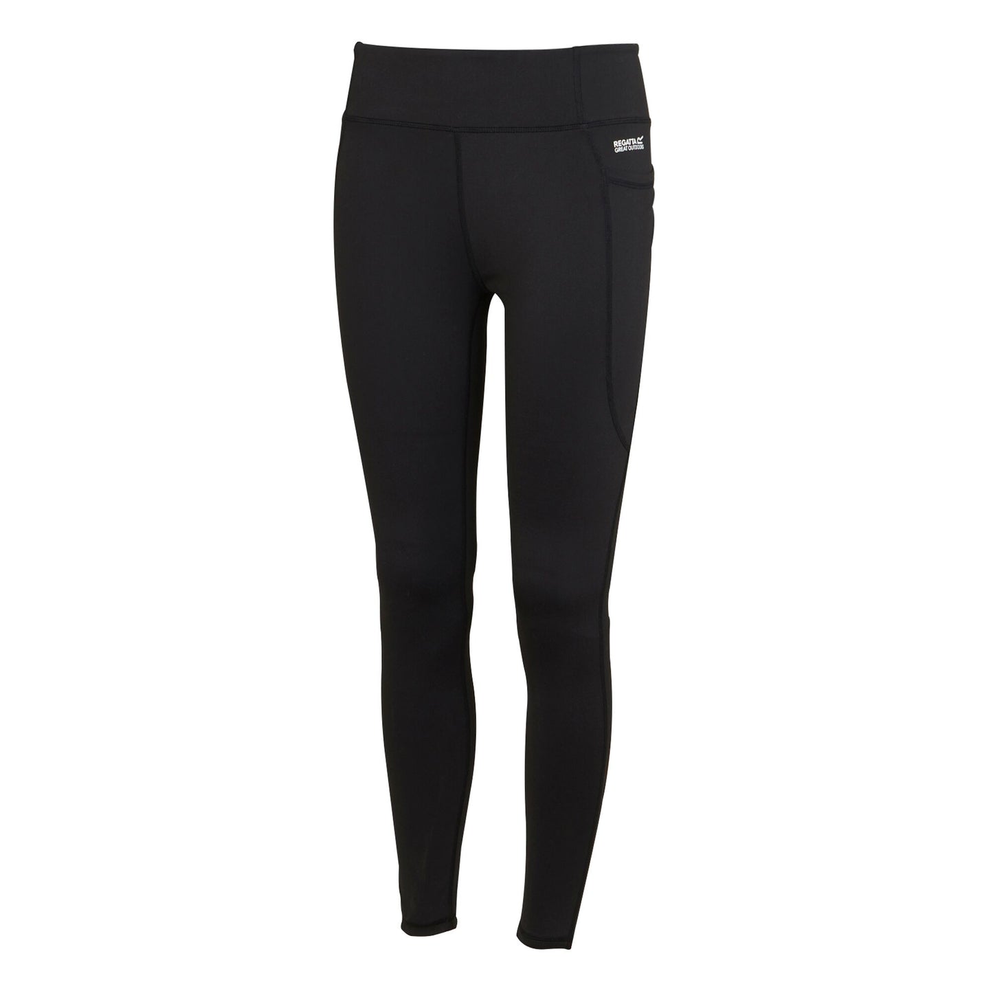 Black - Side - Regatta Womens-Ladies Holeen Pro Compression Leggings