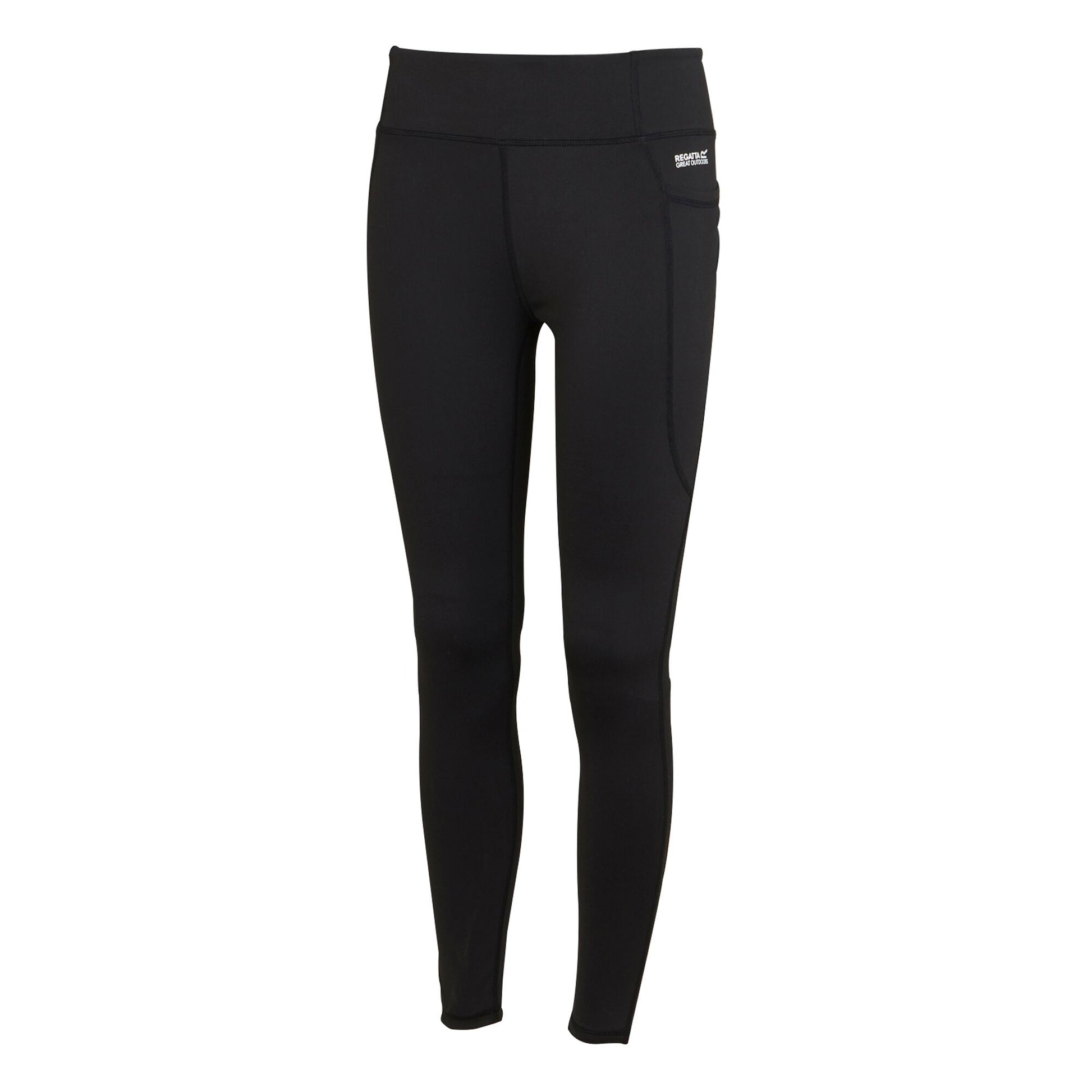 Black - Side - Regatta Womens-Ladies Holeen Pro Compression Leggings