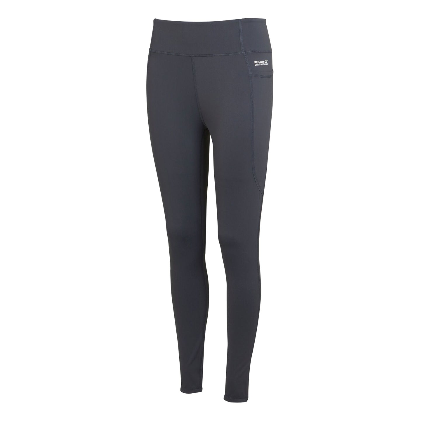 Seal Grey - Side - Regatta Womens-Ladies Holeen Pro Compression Leggings