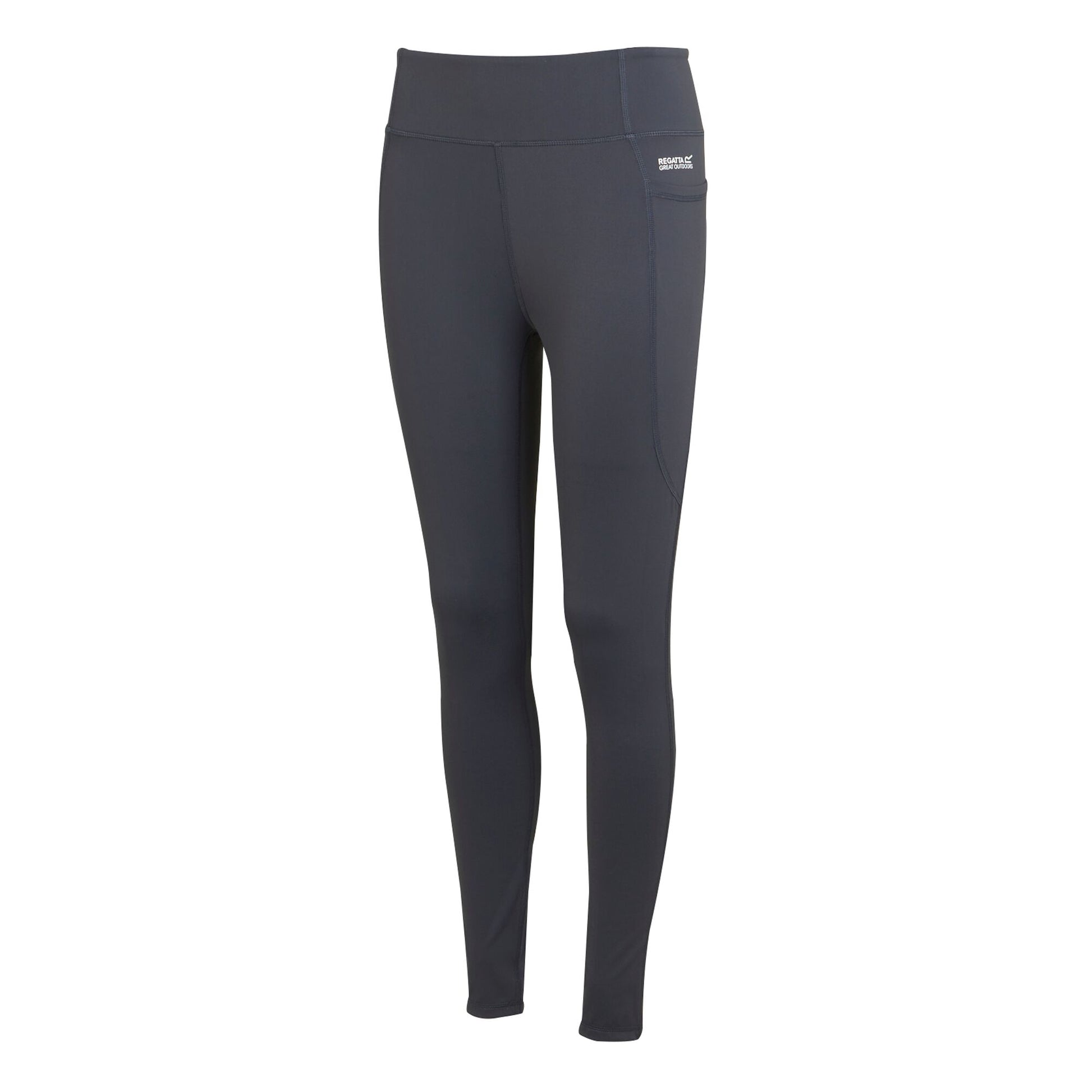 Seal Grey - Side - Regatta Womens-Ladies Holeen Pro Compression Leggings
