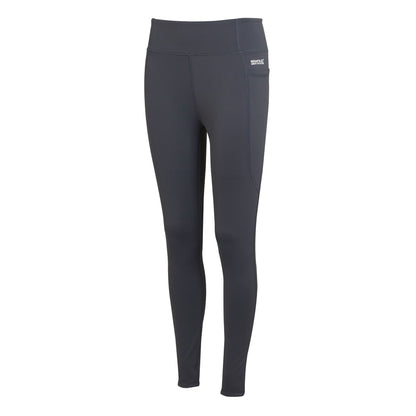 Seal Grey - Side - Regatta Womens-Ladies Holeen Pro Compression Leggings
