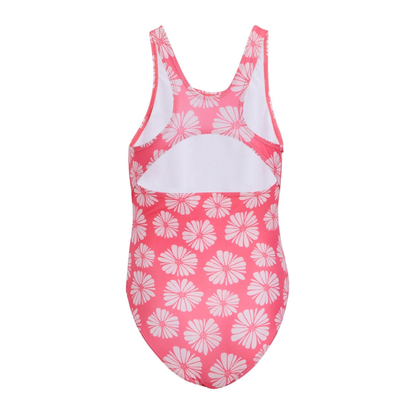 Pink Haze - Back - Regatta Girls Katrisse Floral Textured One Piece Swimsuit
