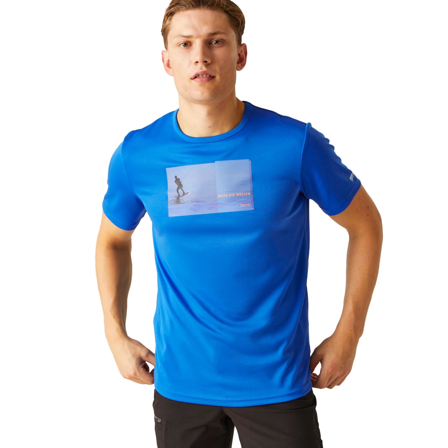 Oxford Blue - Lifestyle - Regatta Mens Fingal Slogan III Reite Die Wellen T-Shirt
