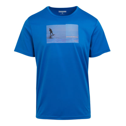 Oxford Blue - Front - Regatta Mens Fingal Slogan III Reite Die Wellen T-Shirt