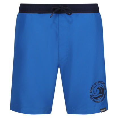 Oxford Blue-Navy - Front - Regatta Mens Bentham Swim Shorts