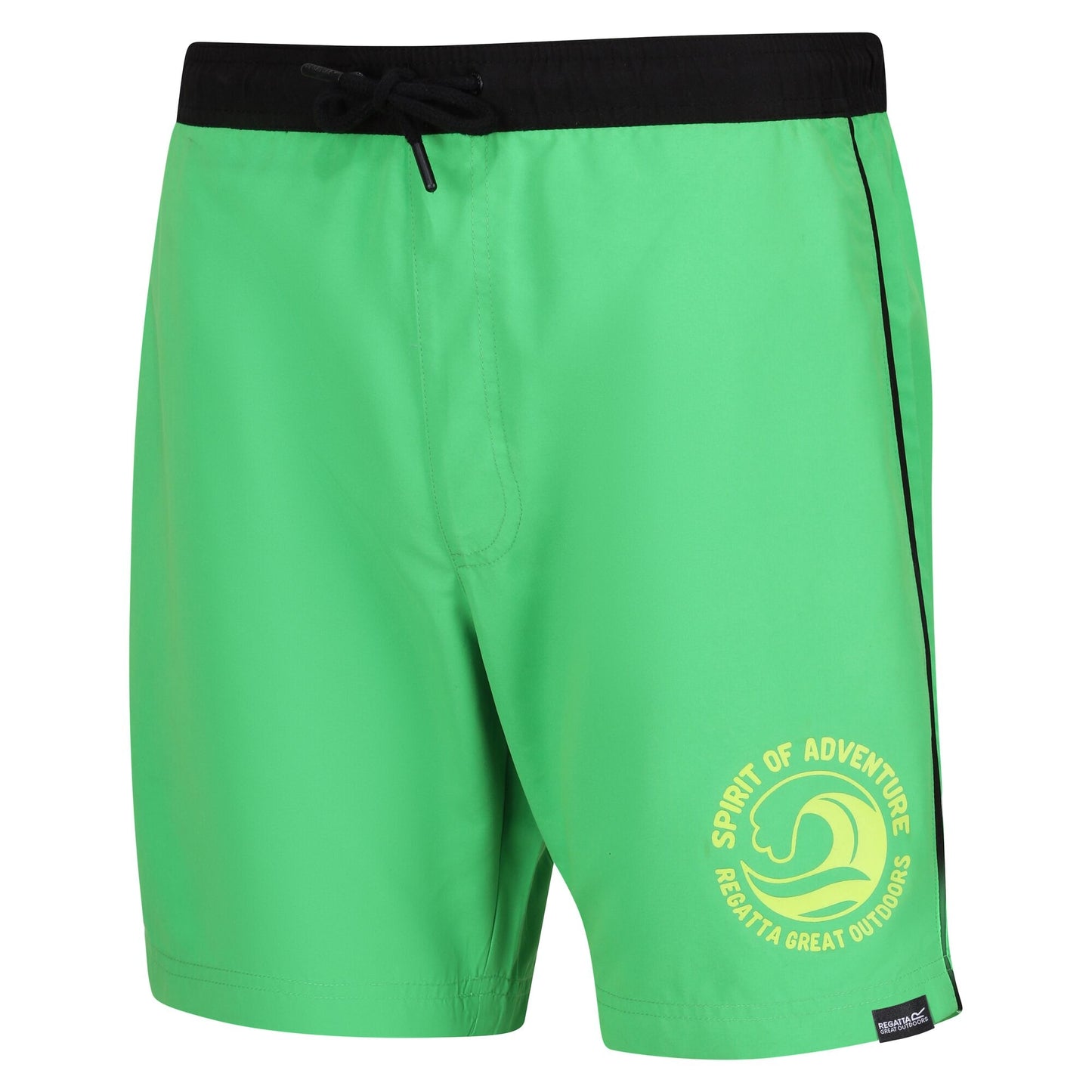 Fairway Green-Black - Side - Regatta Mens Bentham Swim Shorts