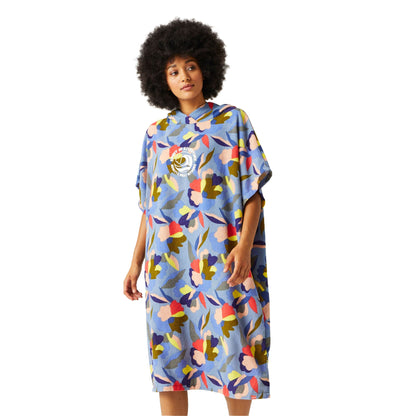 Multicoloured - Lifestyle - Regatta Unisex Adult Abstract Floral Hooded Towel