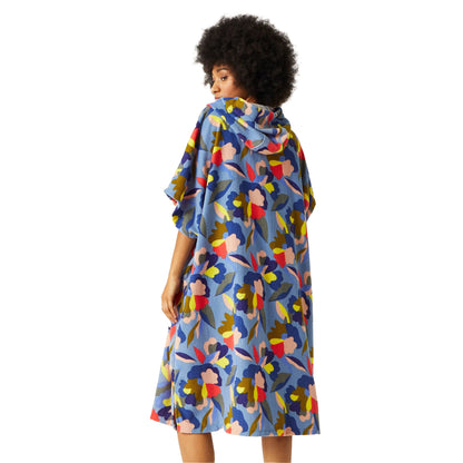 Multicoloured - Pack Shot - Regatta Unisex Adult Abstract Floral Hooded Towel