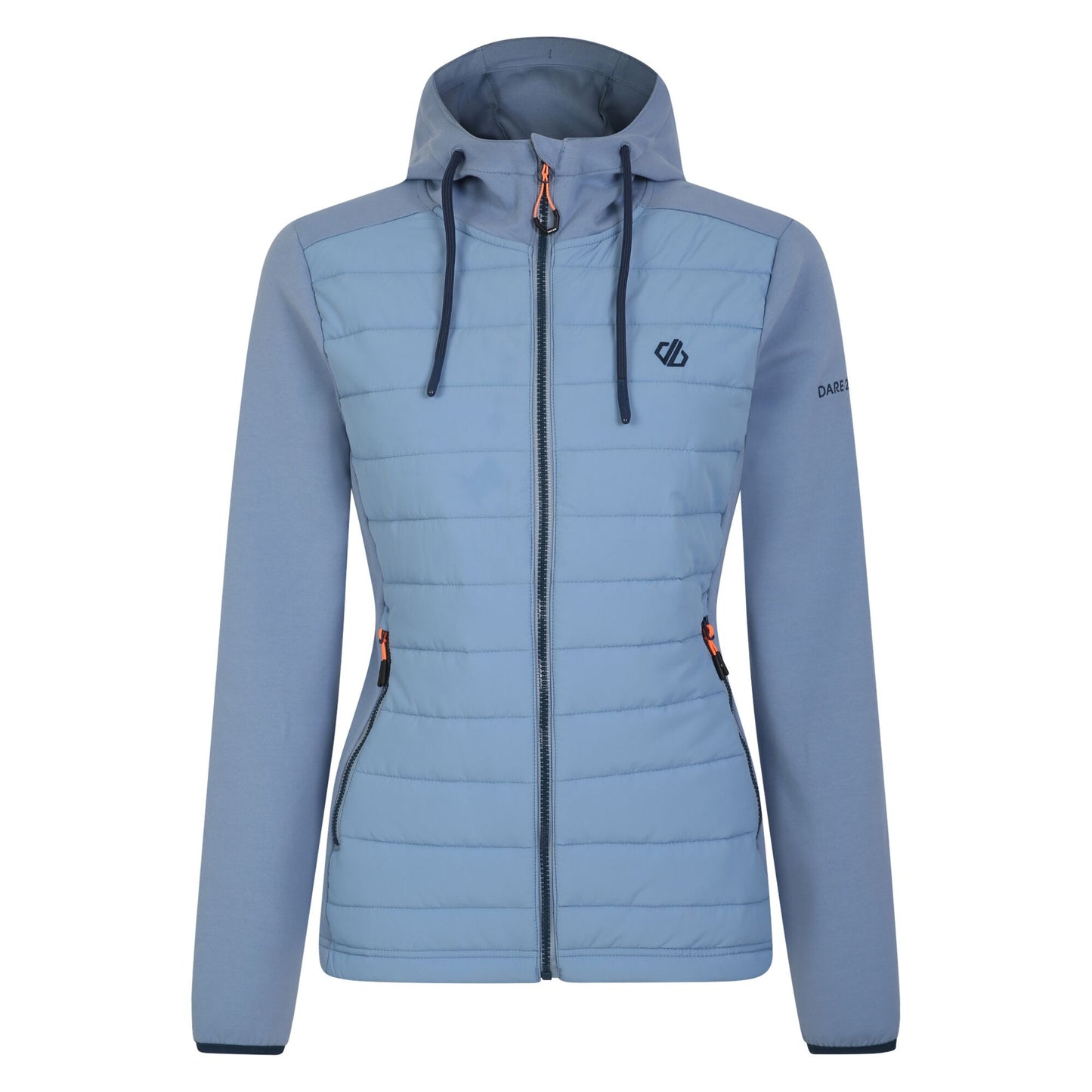 Rainwashed Blue - Front - Dare 2B Womens-Ladies Fleur East Edit - Notion Logo Hybrid Jacket