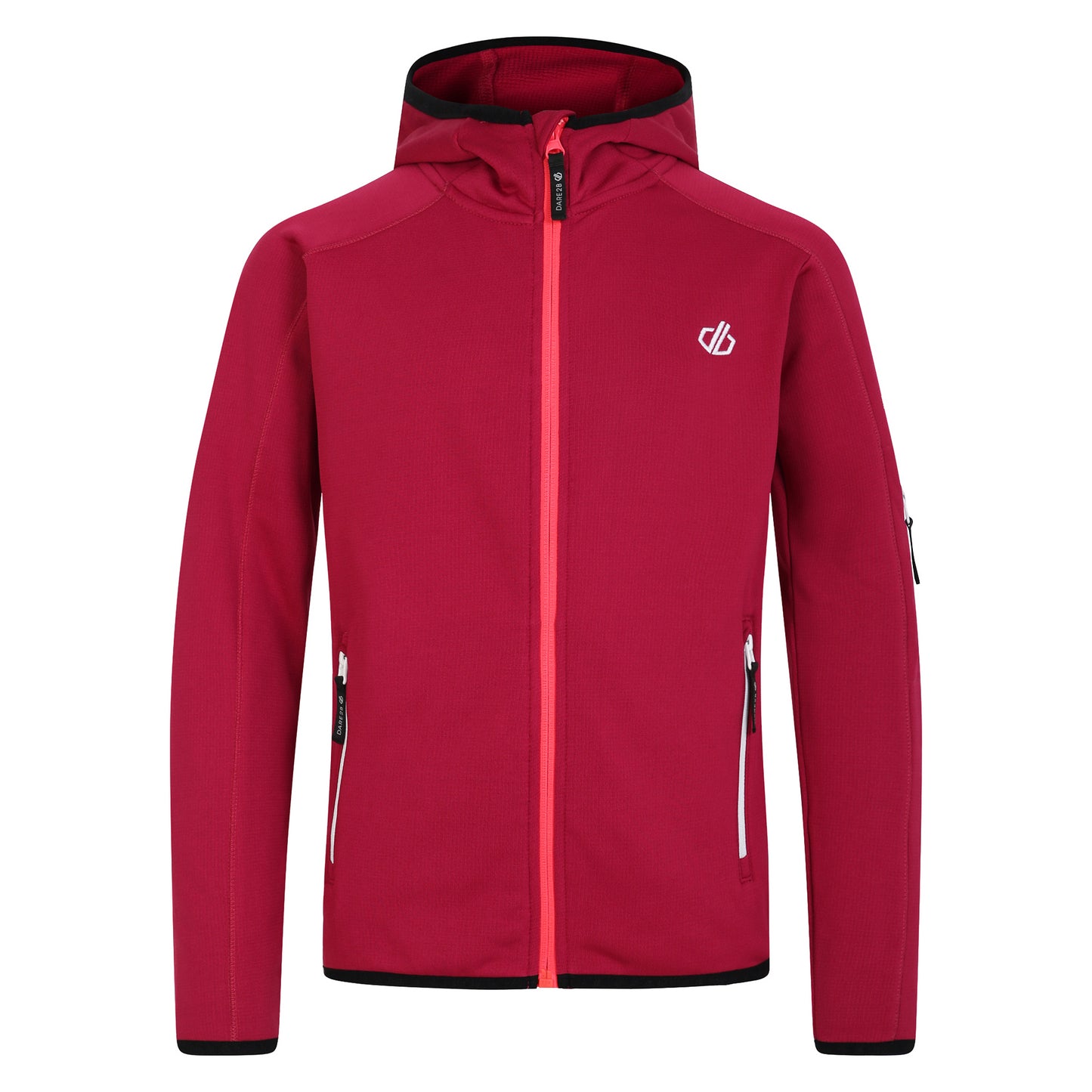 Berry Pink Marl - Front - Dare 2B Childrens-Kids Explore Marl Fleece Jacket