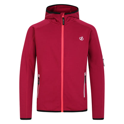 Berry Pink Marl - Front - Dare 2B Childrens-Kids Explore Marl Fleece Jacket