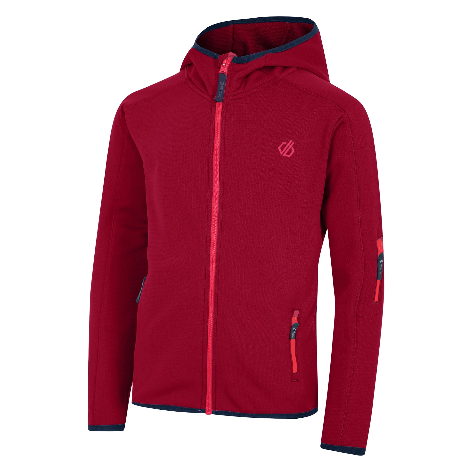 Beetroot - Side - Dare 2B Childrens-Kids Explore Marl Fleece Jacket