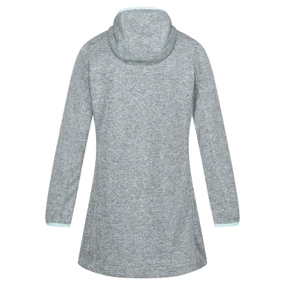 Bleached Aqua-Tahoe Blue - Back - Regatta Womens-Ladies Bloomfield Marl Longline Fleece Jacket