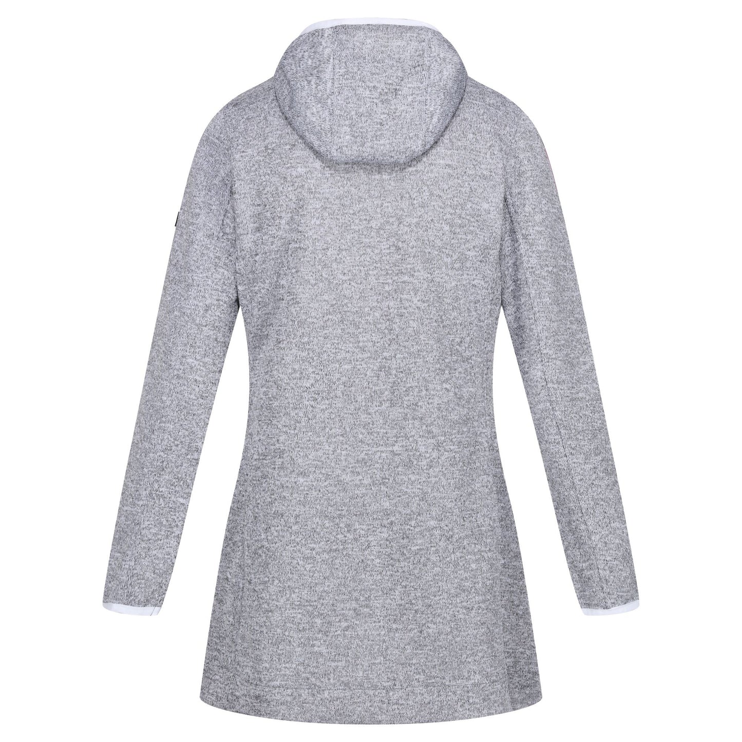Heather-White - Back - Regatta Womens-Ladies Bloomfield Marl Longline Fleece Jacket