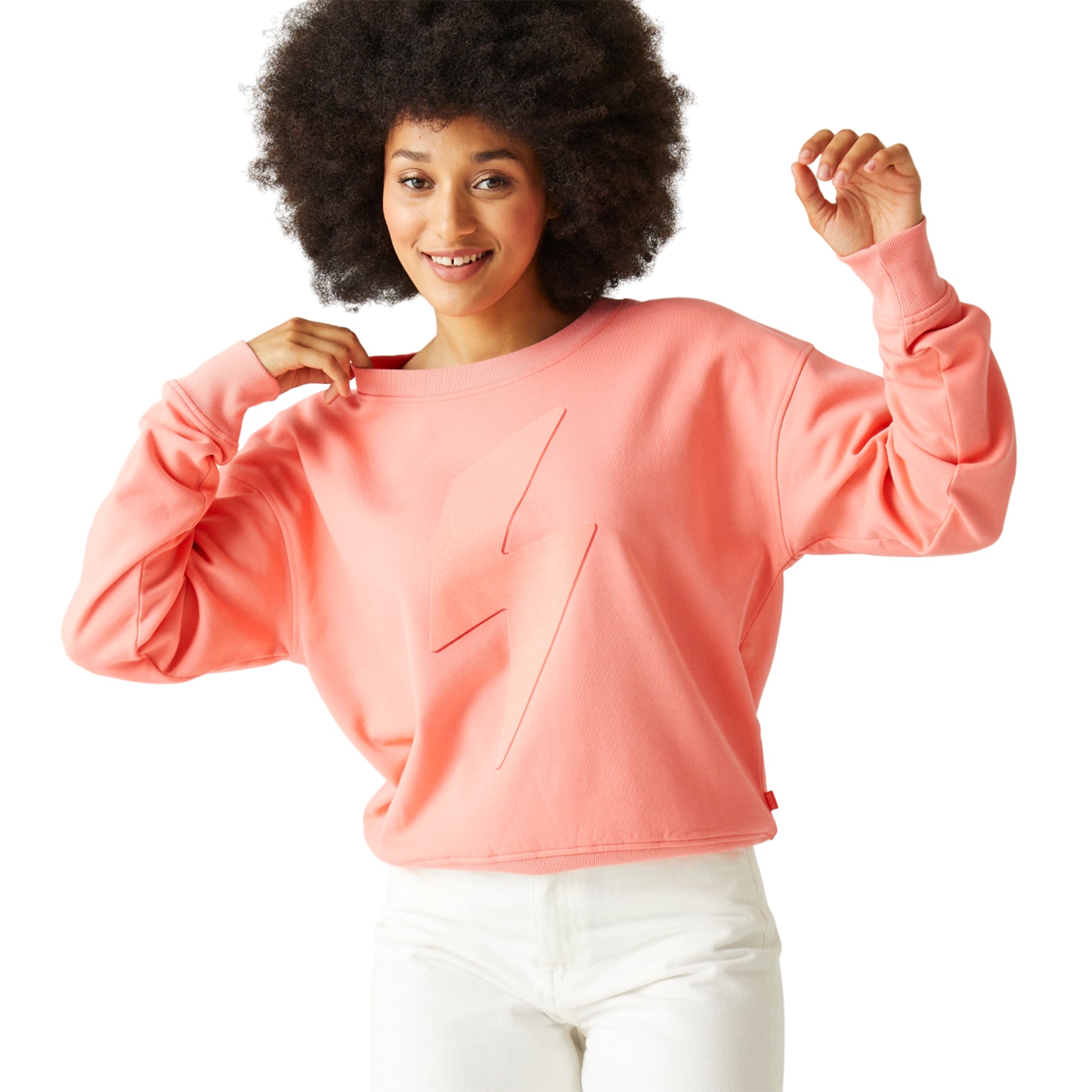 Shell Pink - Side - Regatta Womens-Ladies Avika Zig Zag Sweatshirt
