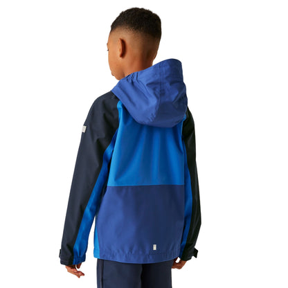 New Royal-Navy-Oxford Blue - Pack Shot - Regatta Childrens-Kids Highton V Waterproof Jacket