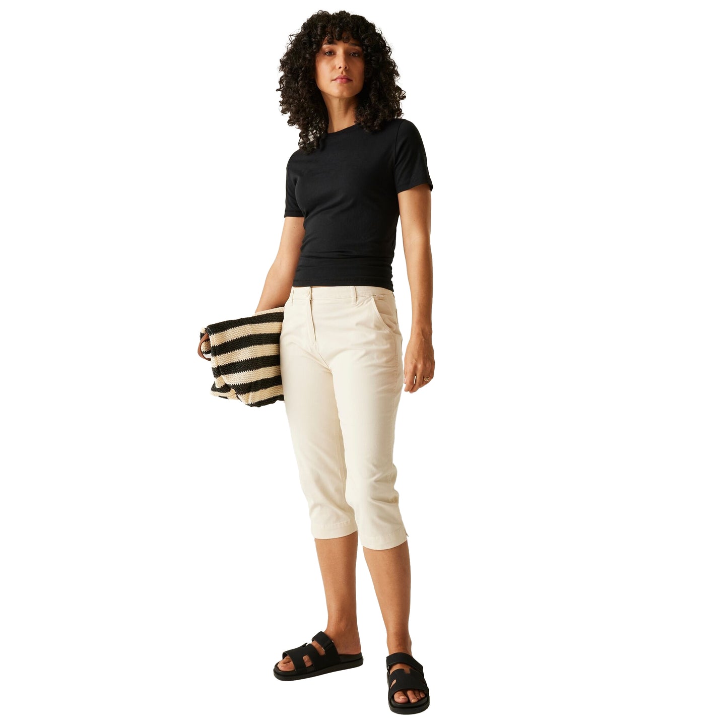 Light Vanilla - Back - Regatta Womens-Ladies Bayletta Capri Trousers