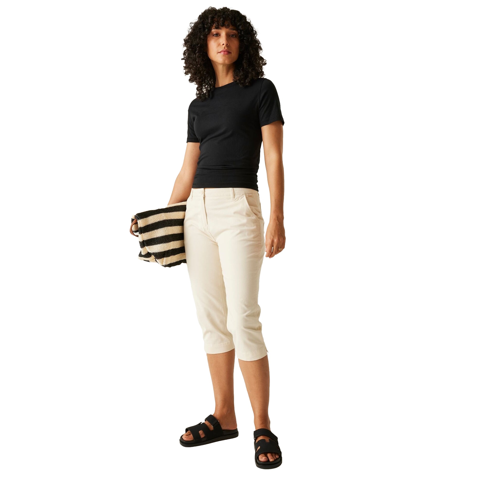 Light Vanilla - Back - Regatta Womens-Ladies Bayletta Capri Trousers