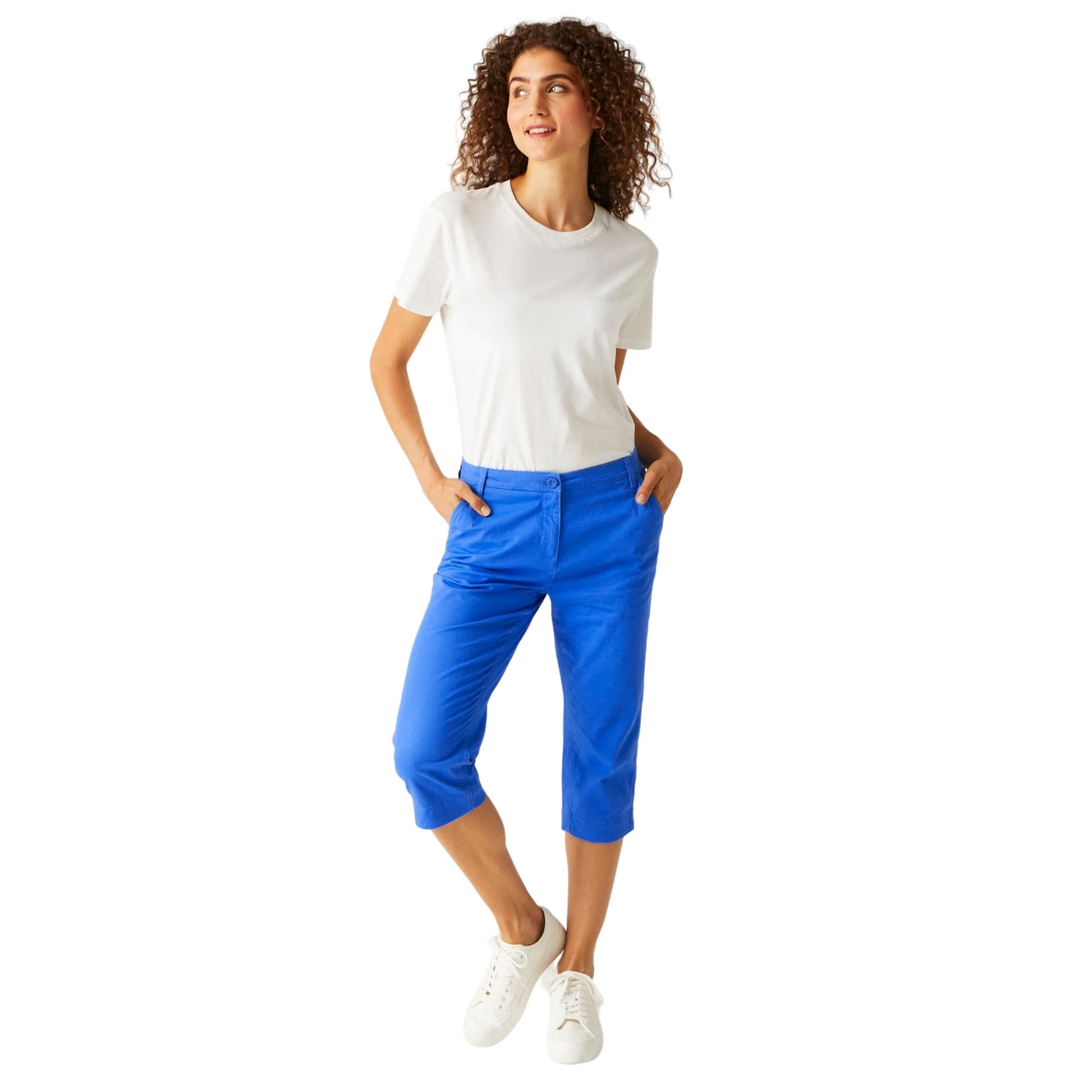 Sonic Blue - Close up - Regatta Womens-Ladies Bayletta Capri Trousers