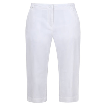 White - Front - Regatta Womens-Ladies Bayletta Capri Trousers