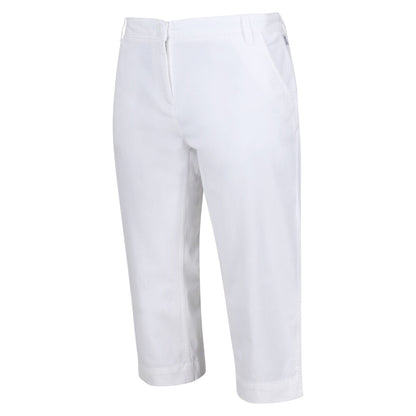 White - Side - Regatta Womens-Ladies Bayletta Capri Trousers