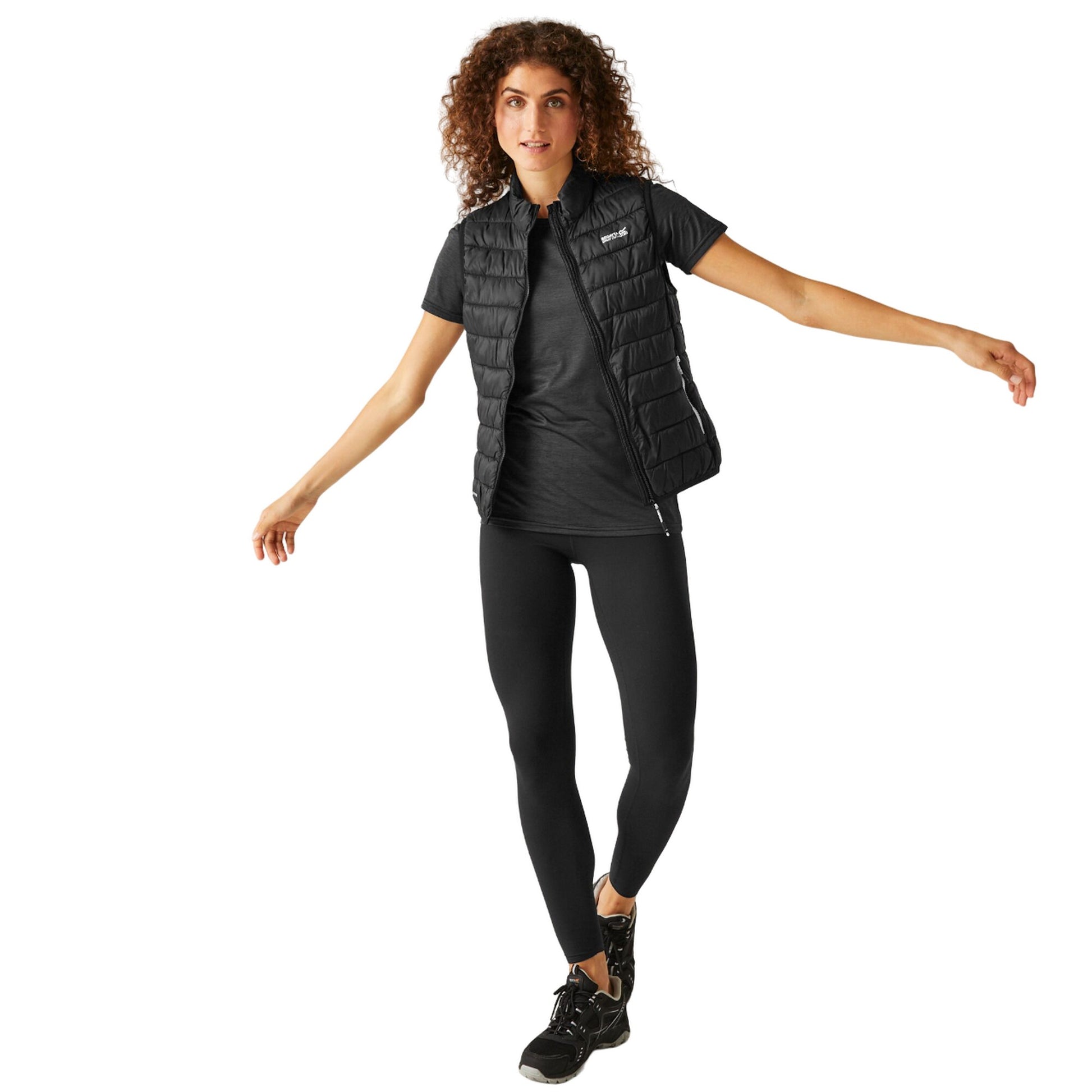 Black - Close up - Regatta Womens-Ladies Hillpack II Gilet