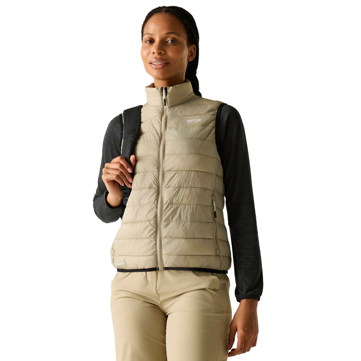Parchment-Black - Lifestyle - Regatta Womens-Ladies Hillpack II Gilet
