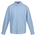 Powder Blue - Front - Regatta Mens Babbinswood Linen Shirt